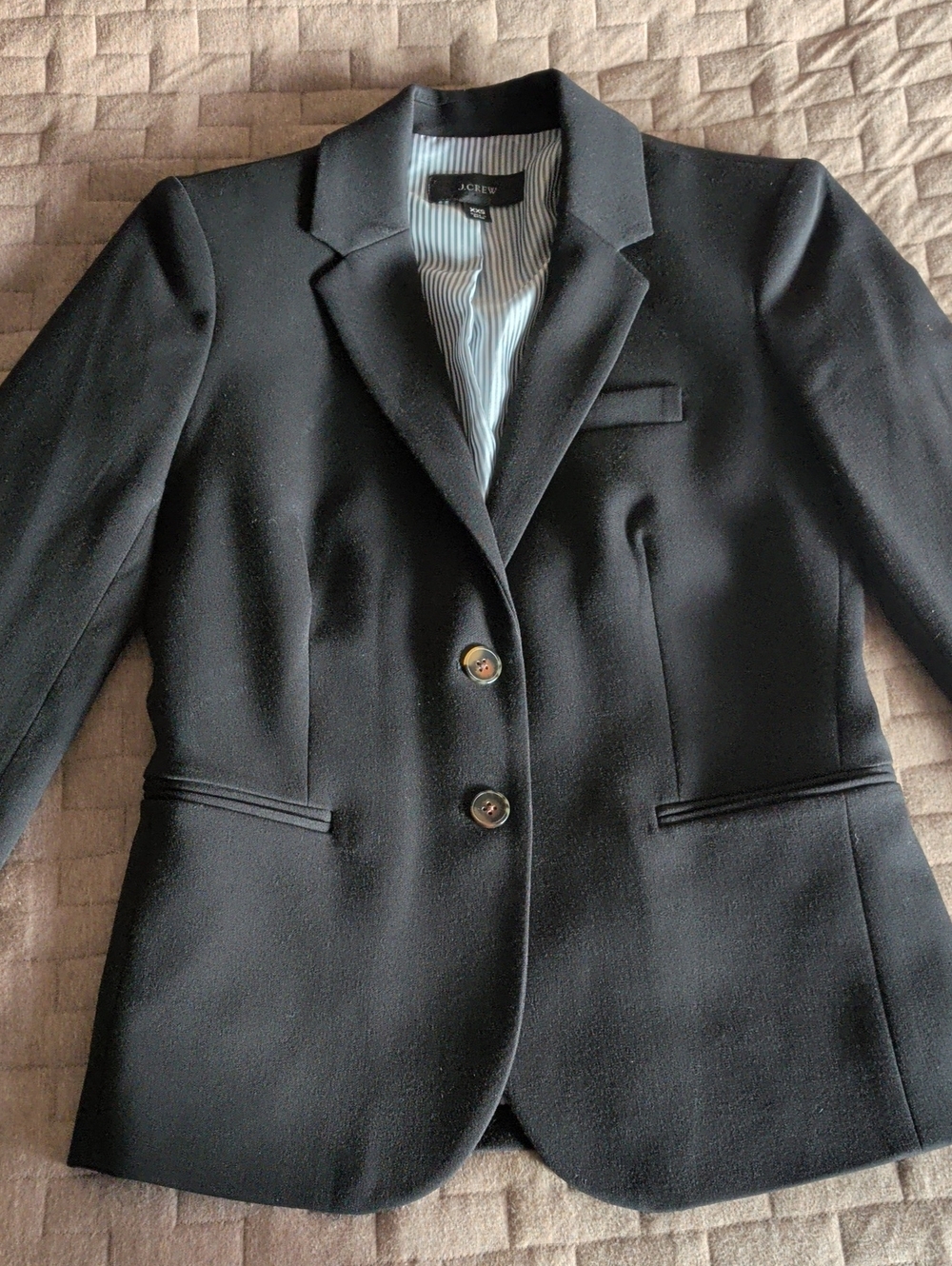 J. Crew Black Single-Breasted Tailored Blazer